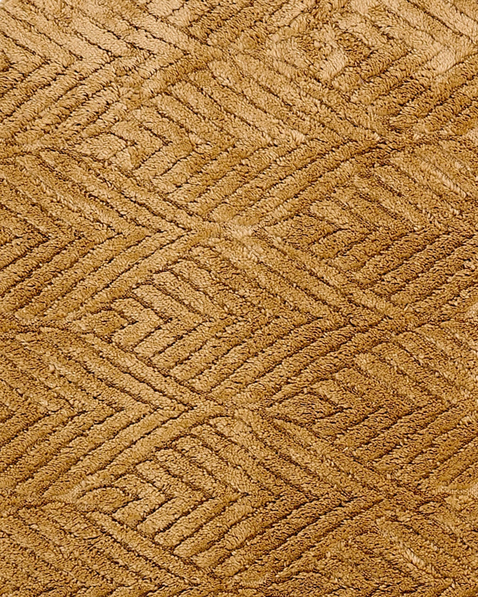 Large Beige Leaf Embossed Bath Mat