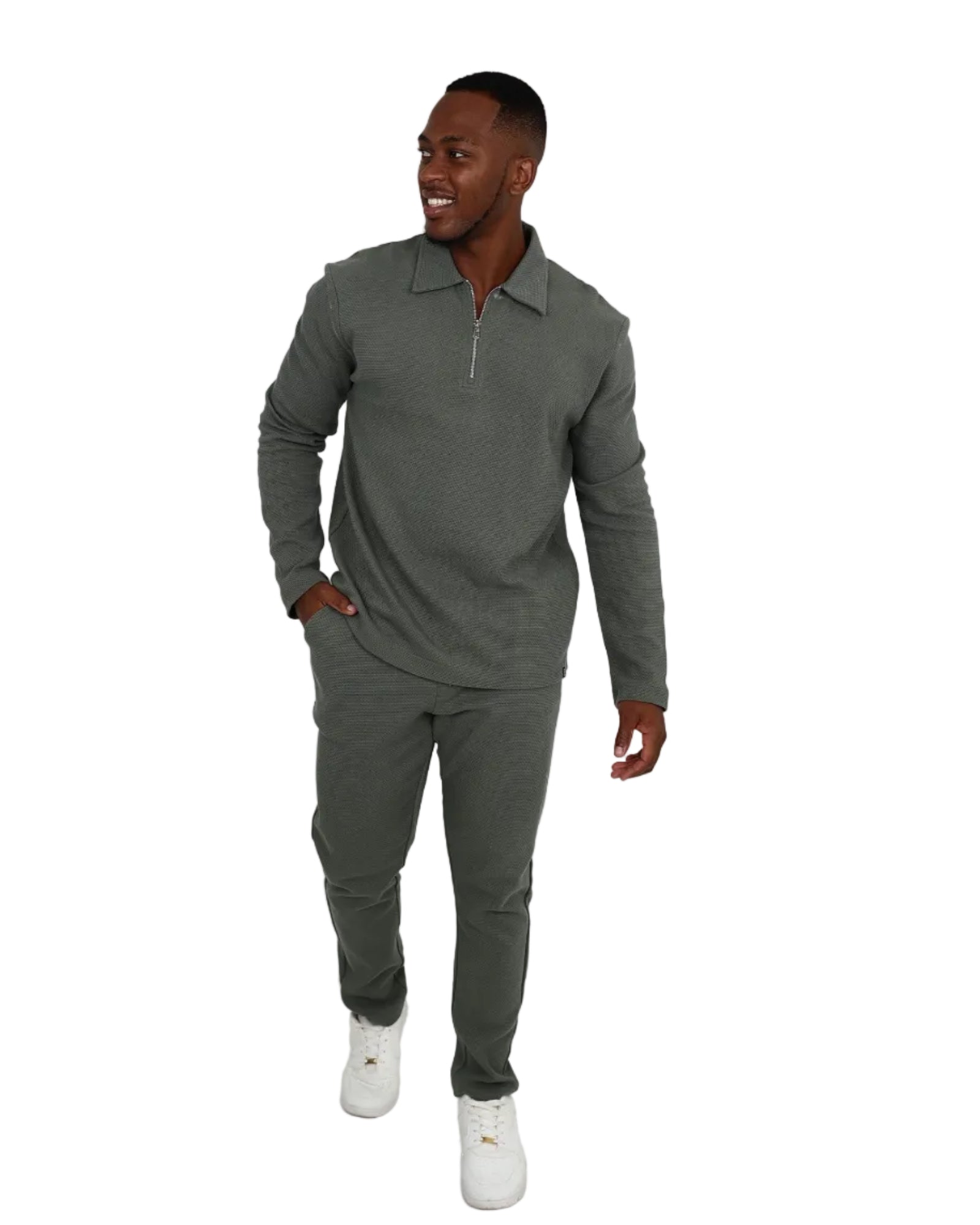 Fatigue Tapered Leg Basket Weave Cotton Active Pant