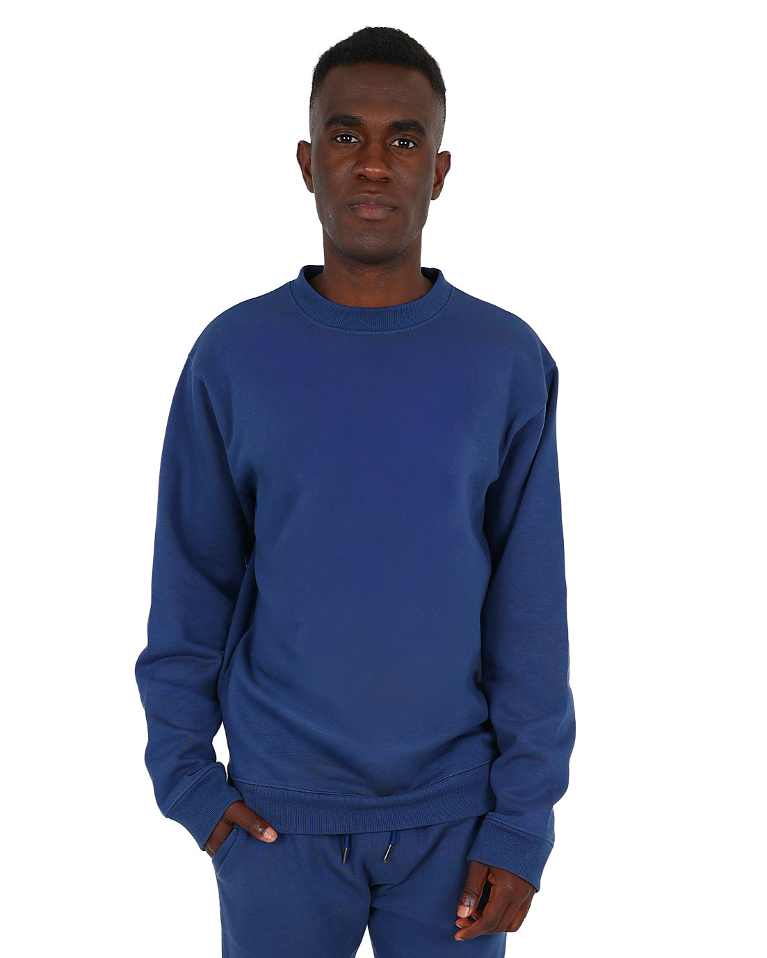 Long Sleeve Airforce Blue CVC Premium Fleece Sweatshirt