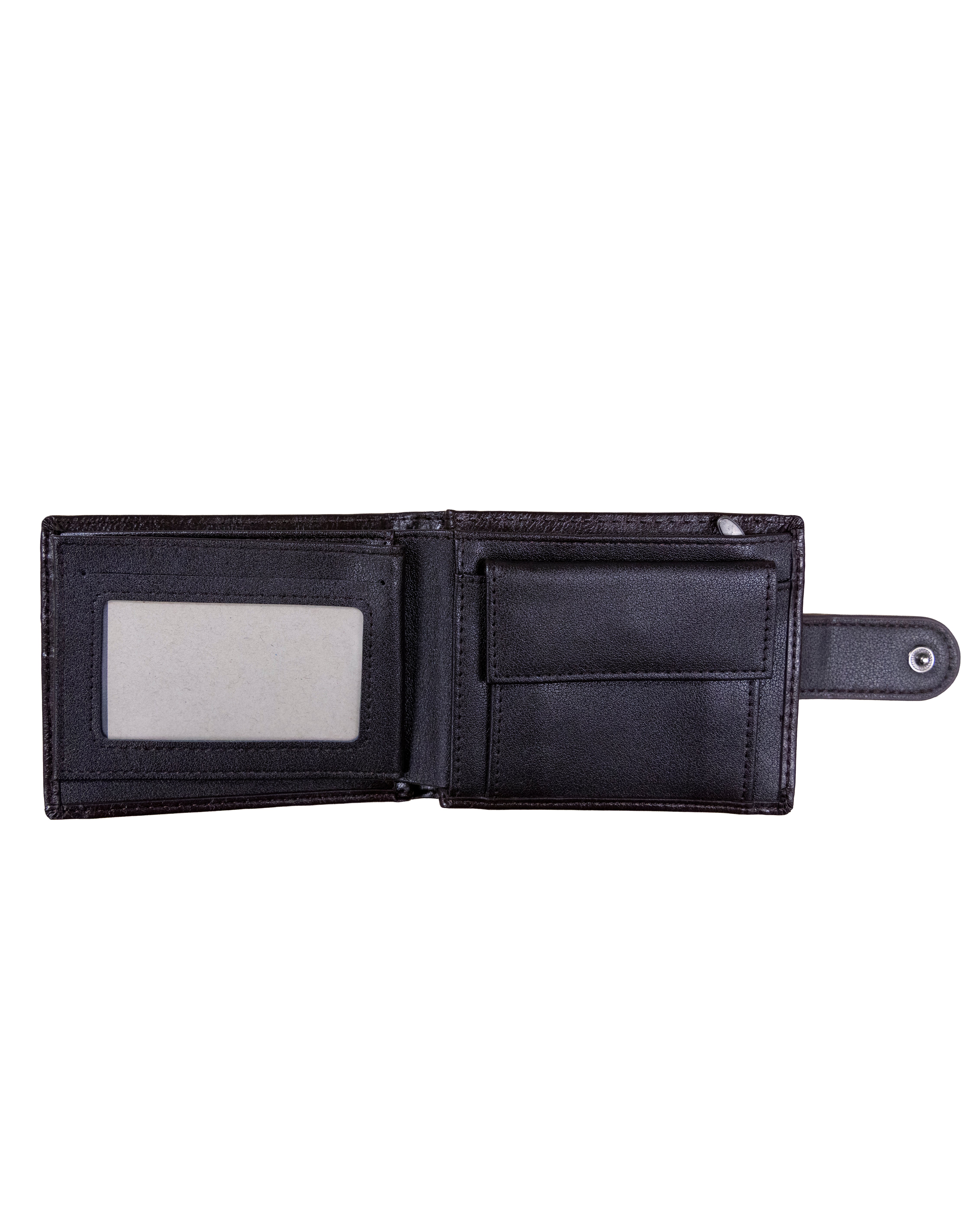 Black Faux Leather Indent Wallet