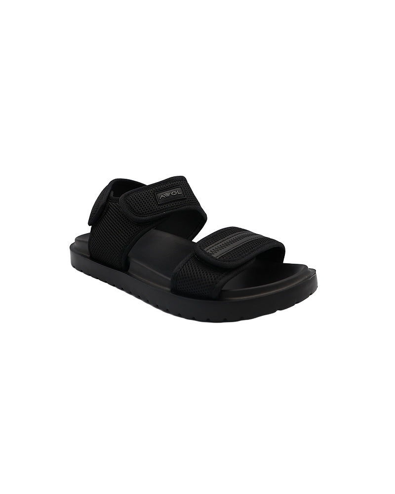Black AWOL Comfort Velcro Sandals