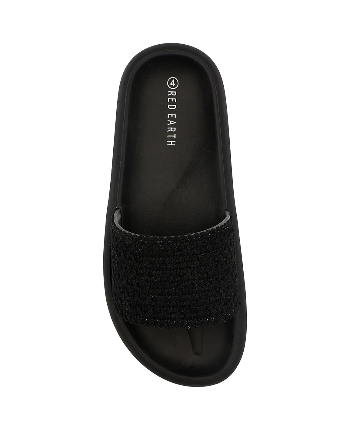 Black Weave Detail Chunky Mules