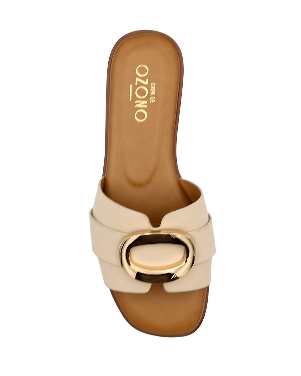 Stone Trim Detail H-Band Sandal