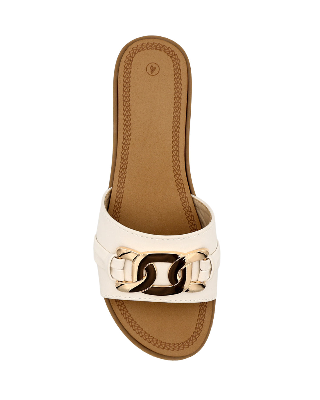 White Cable Trim Detail Mules