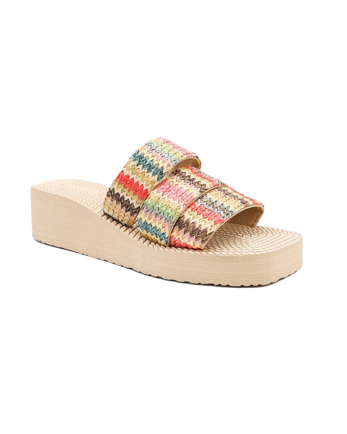 Multi Tri Strap Wedge Sandal