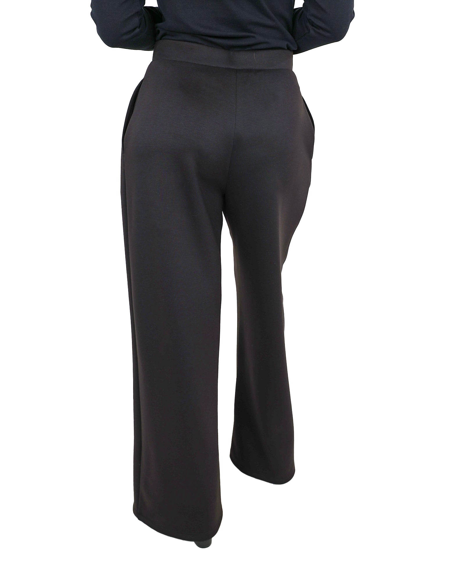 Black  Flared Scuba Pants