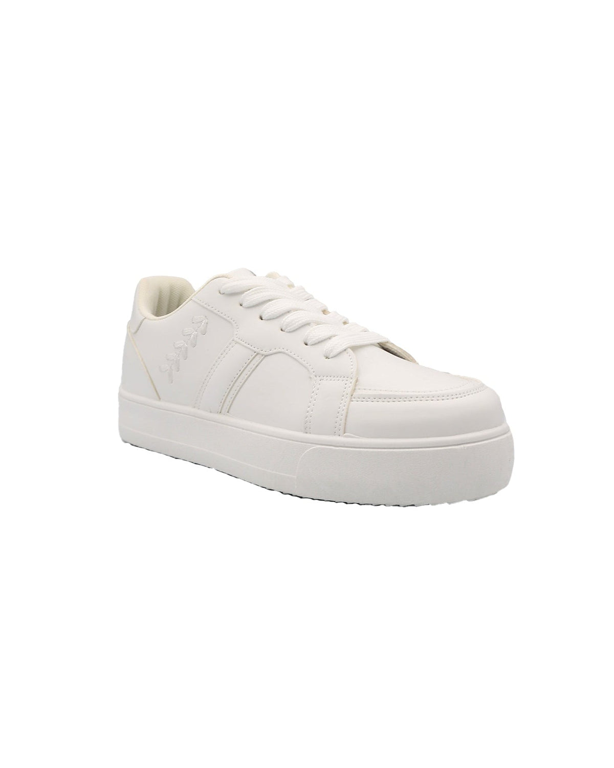 Side Stitch Detail Wide Lace Sneaker