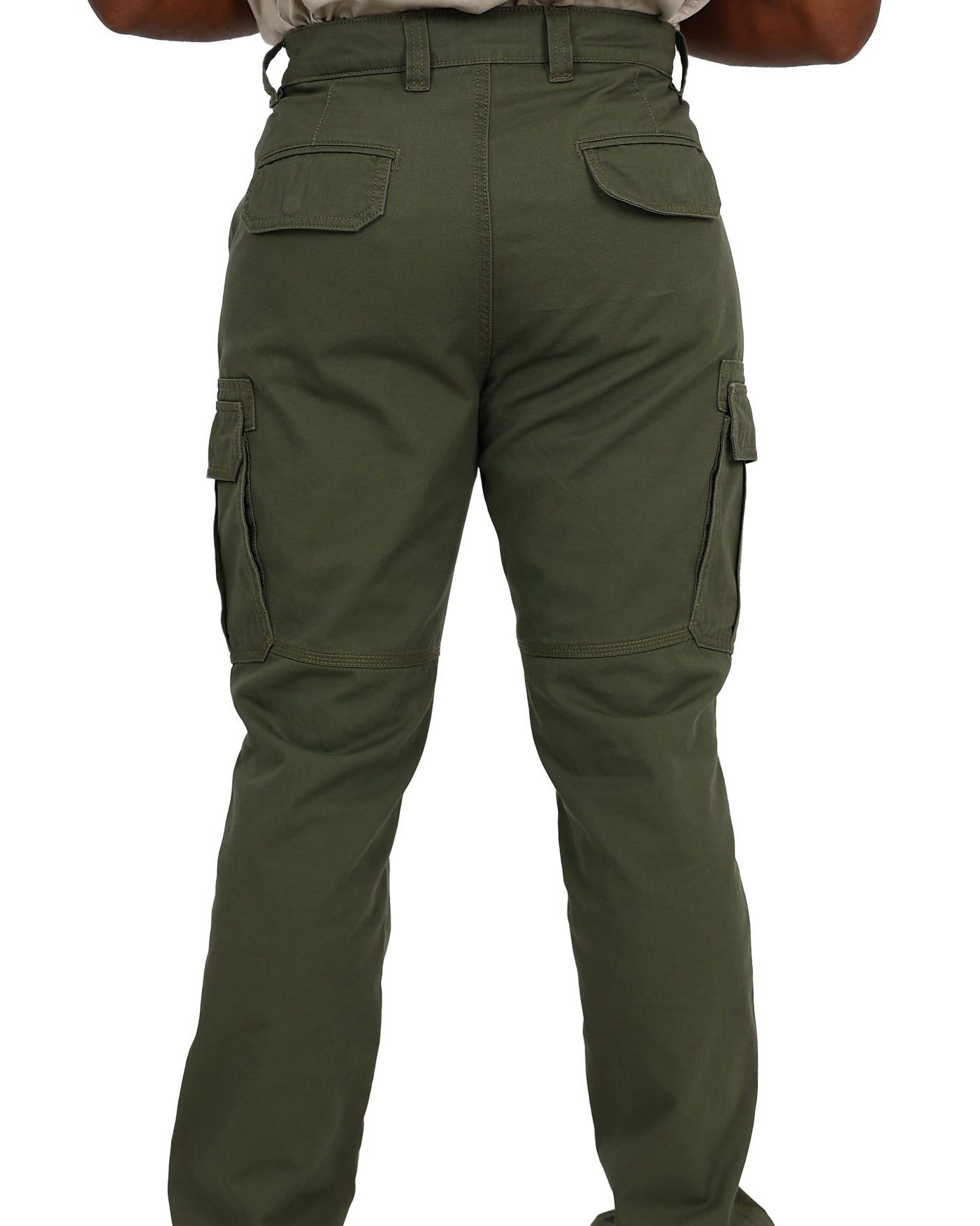 Okavango Dark Olive Cotton Cargo Pants