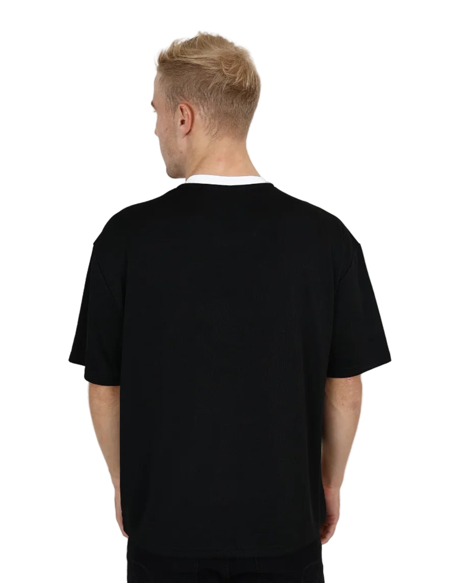 Short Sleeve Black Sakamoto V-Neck T-Shirt