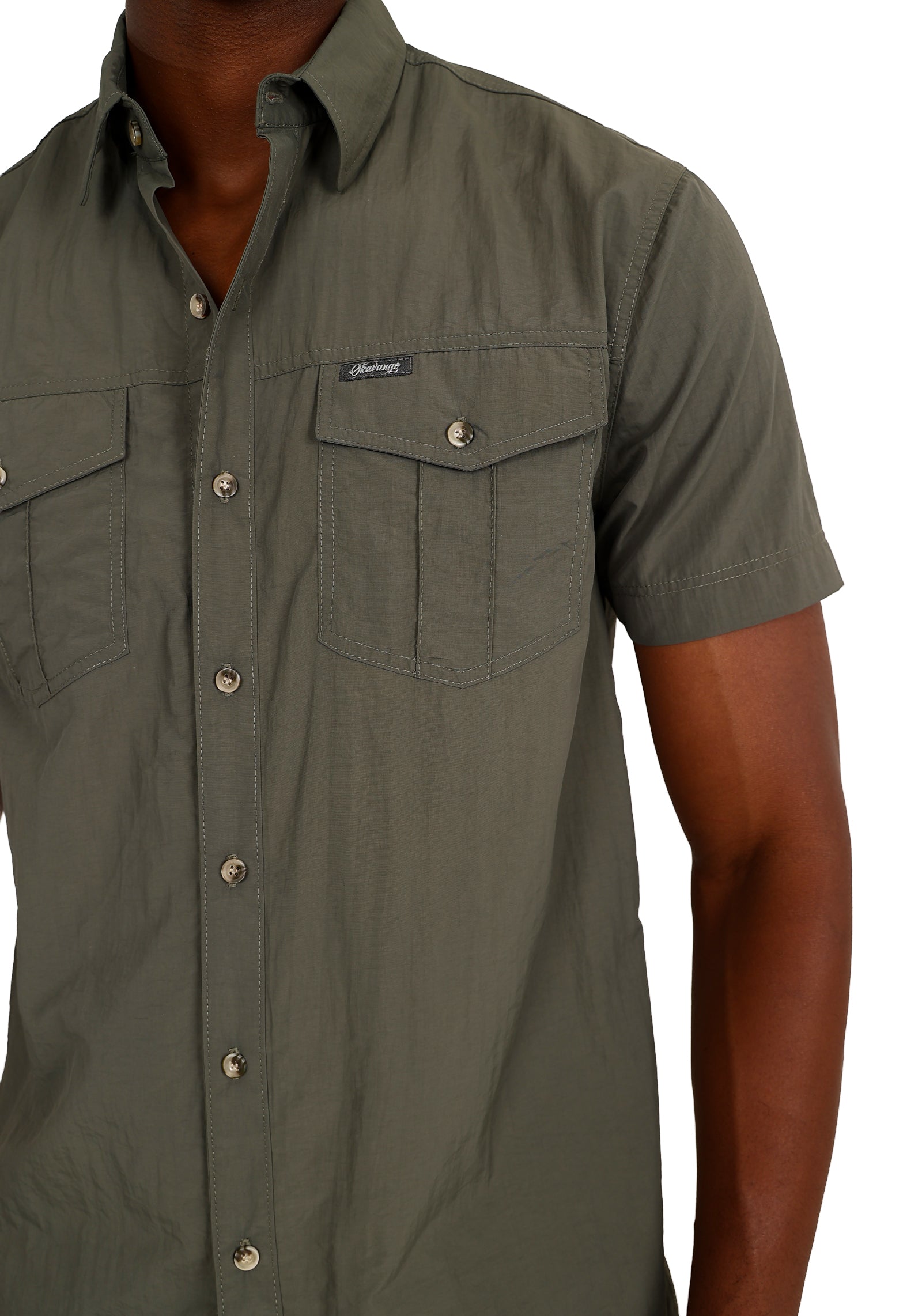 Okavango Short Sleeve Olive Nylon Shirt