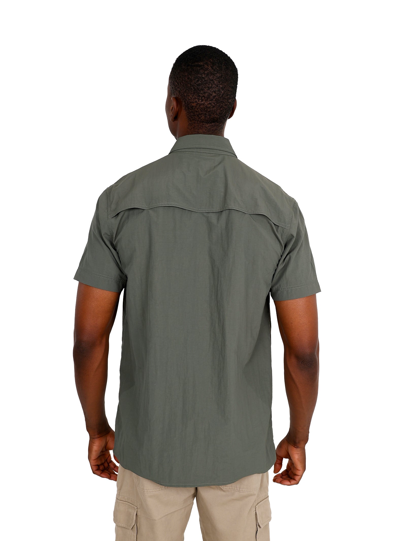Okavango Short Sleeve Olive Nylon Shirt