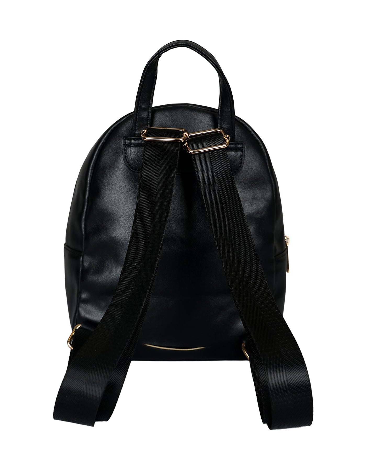 Black Avenue Faux Leather Backpack