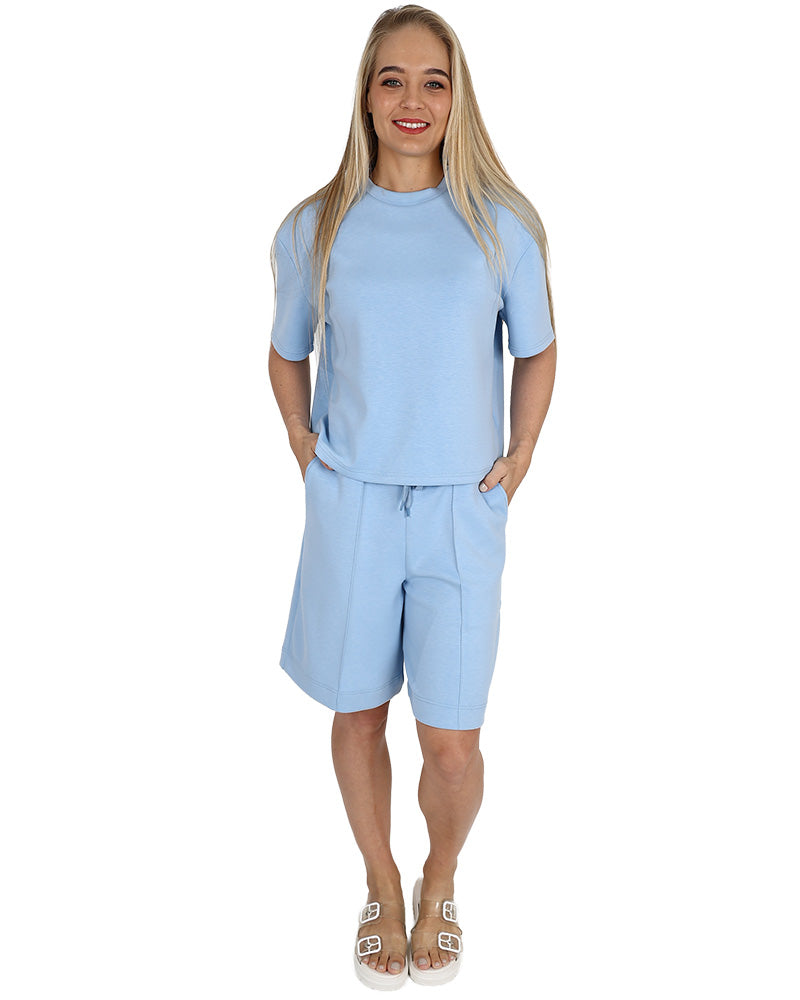 Light Blue Scuba Shorts