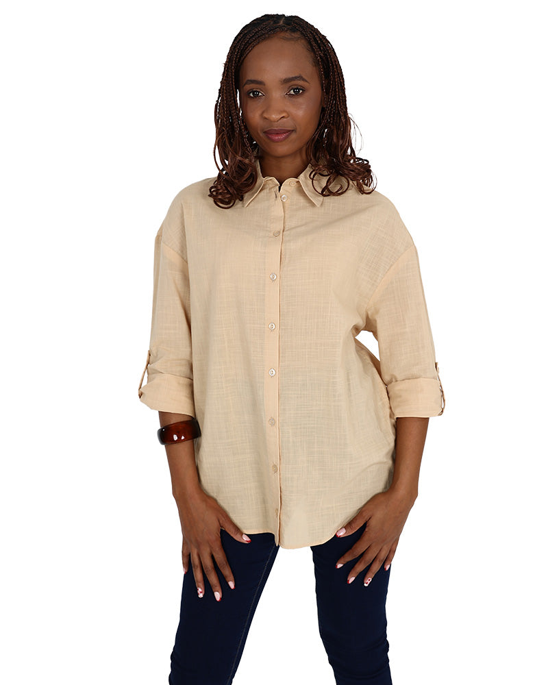 Stone Long Sleeve Voile Shirt
