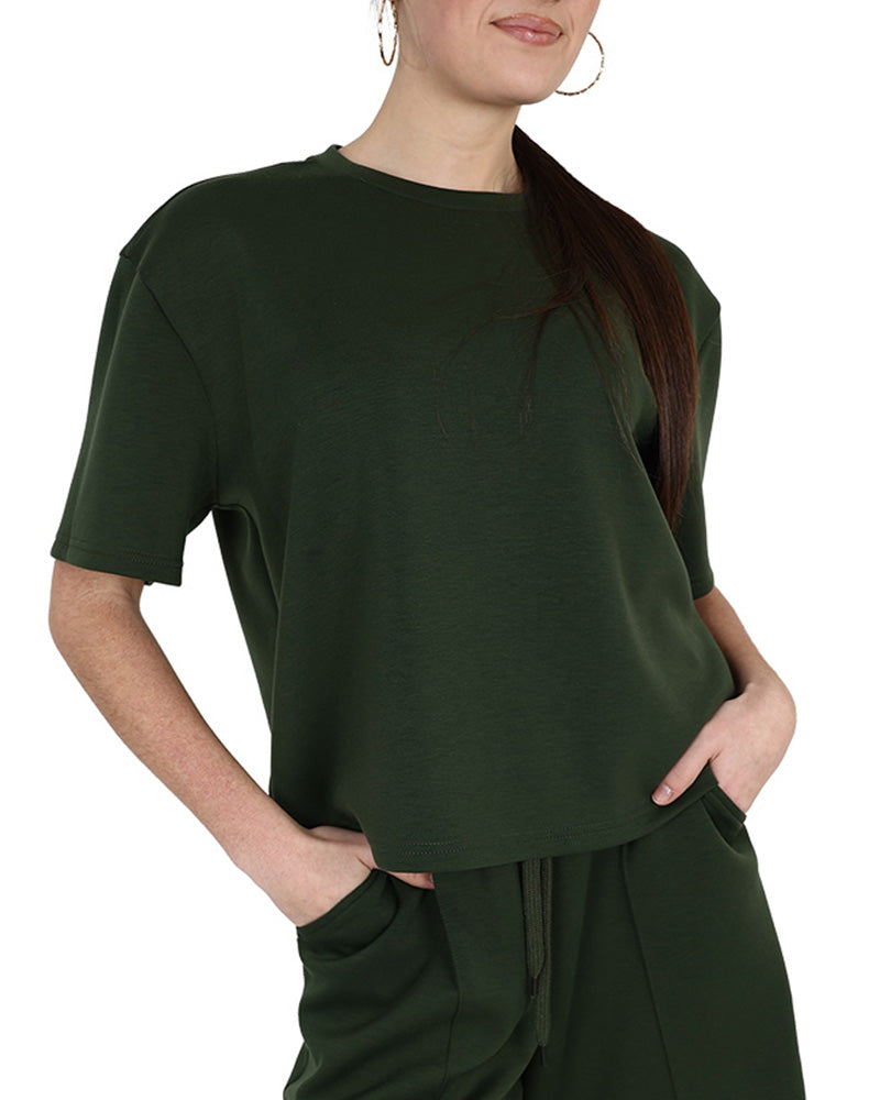 Short Sleeve Olive Scuba T-Shirt