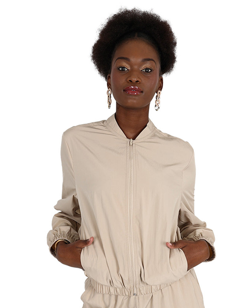 Stone Zip Up Crop Active Jacket
