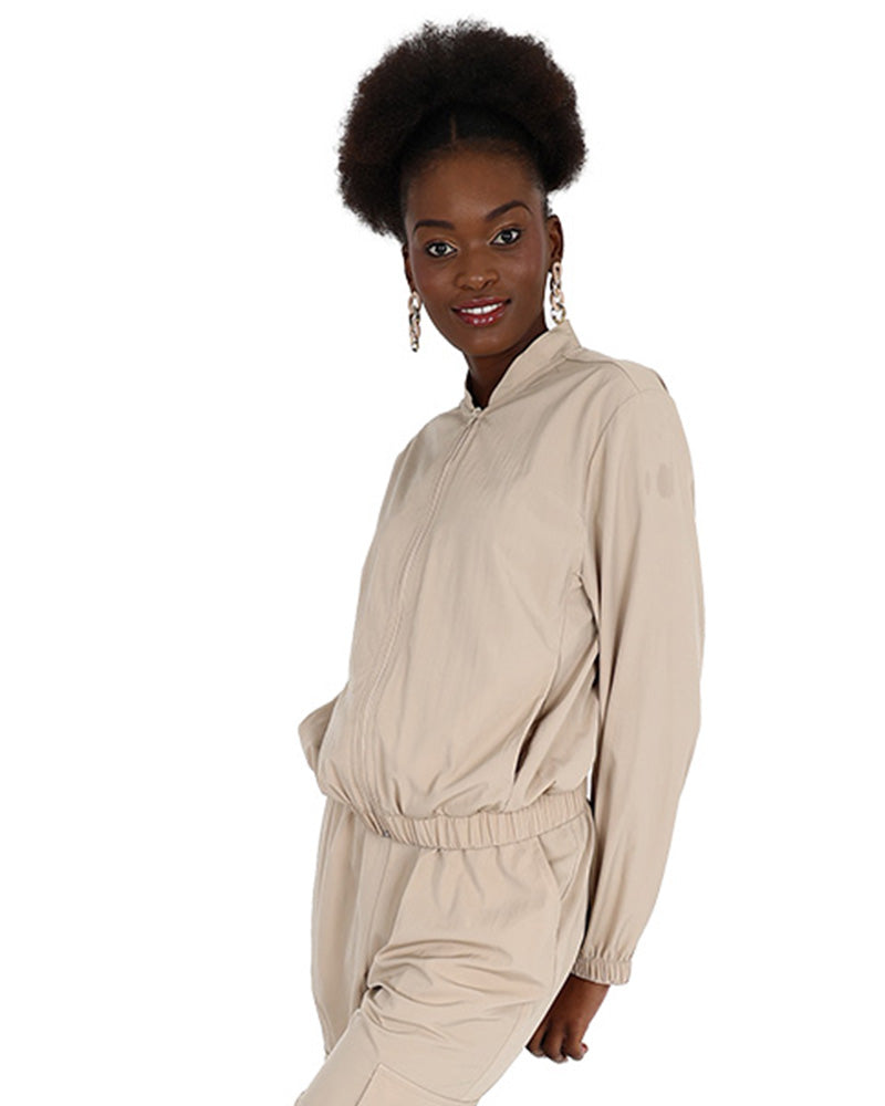 Stone Zip Up Crop Active Jacket