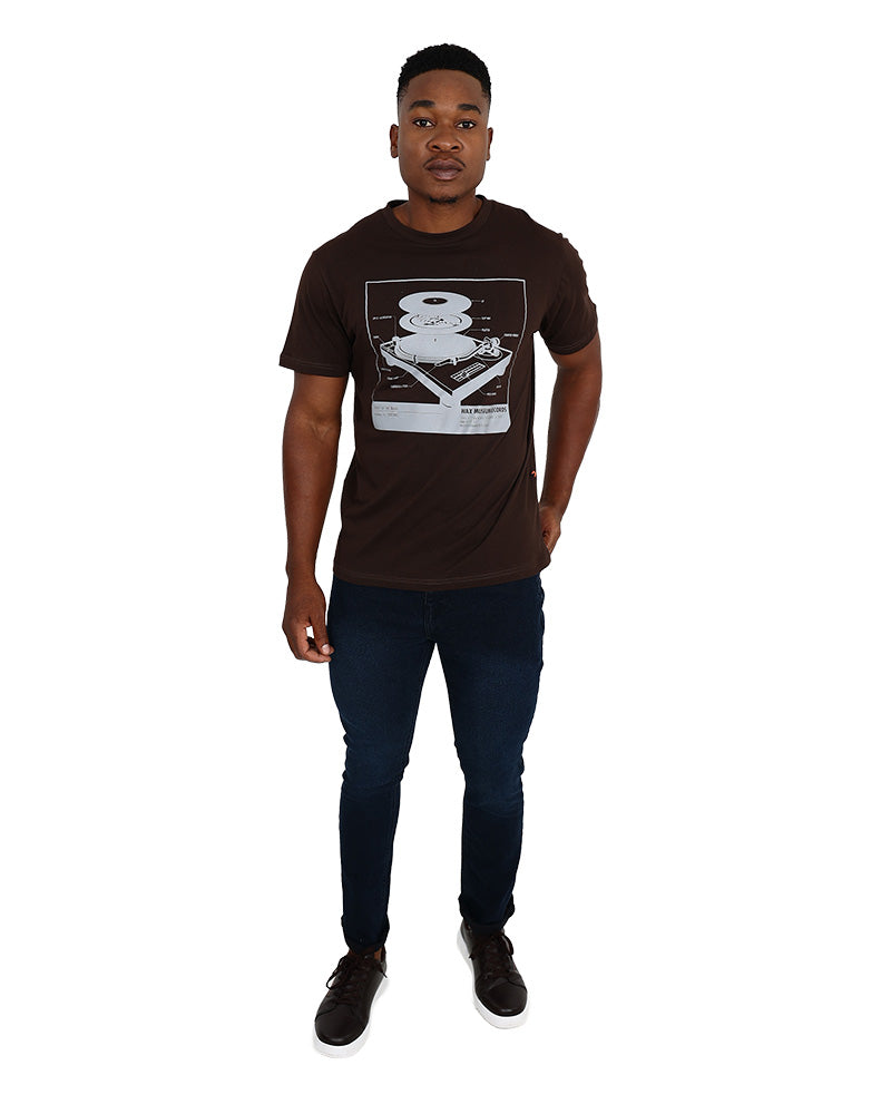 Short Sleeve Record Anatomy Graphic T-Shirt