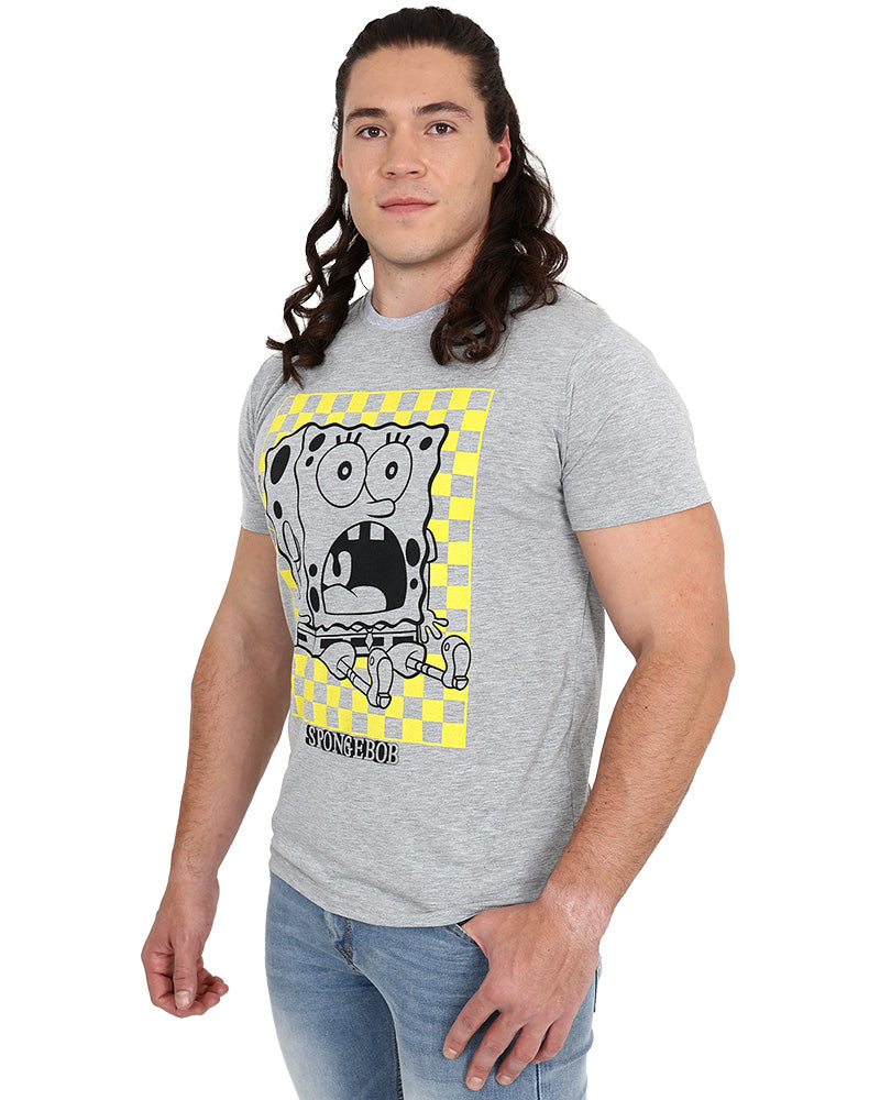 Short Sleeve Grey Mélange SpongeBob T-Shirt + FREE Water Bottle