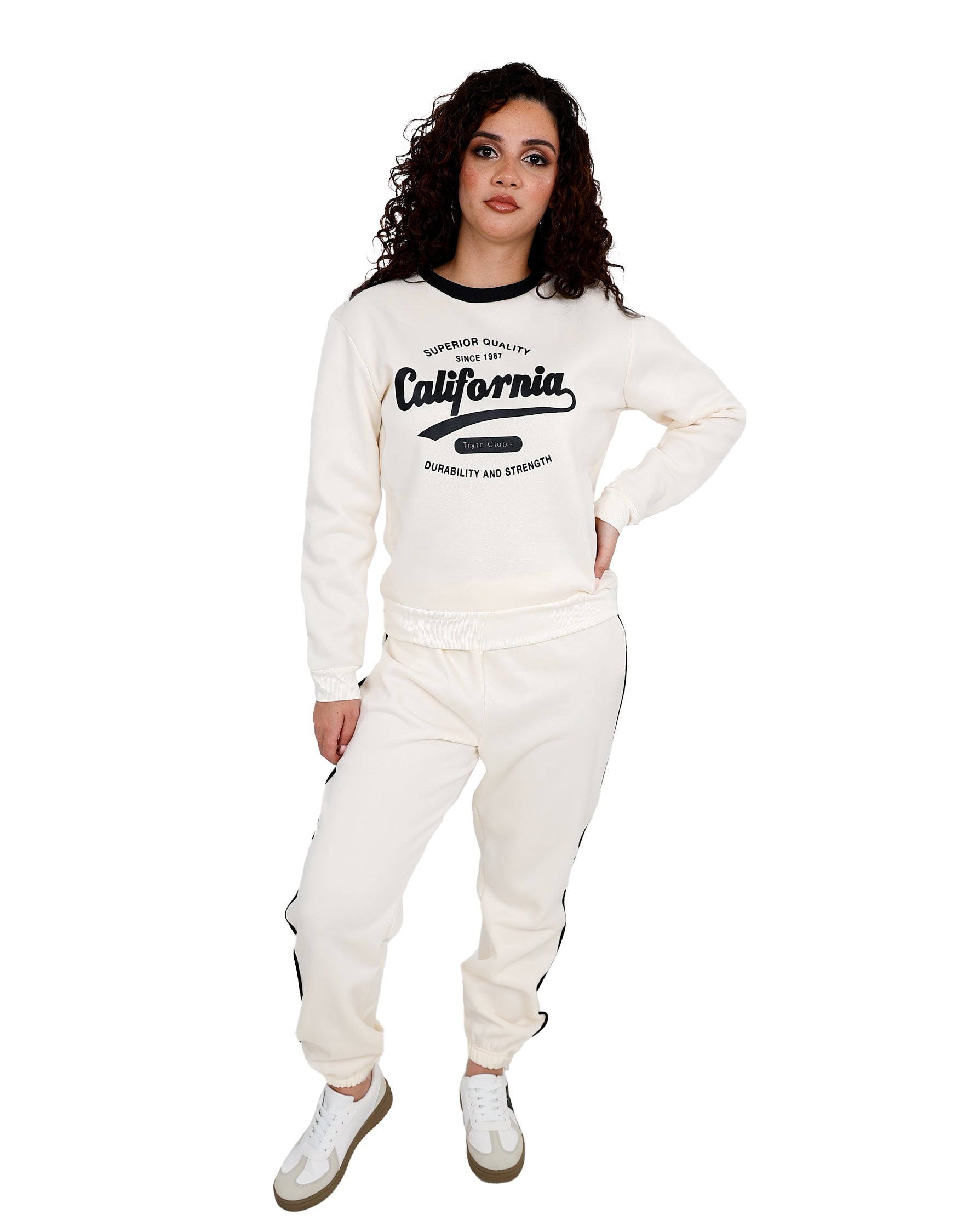 Cream "California" Graphic Sweatshirt