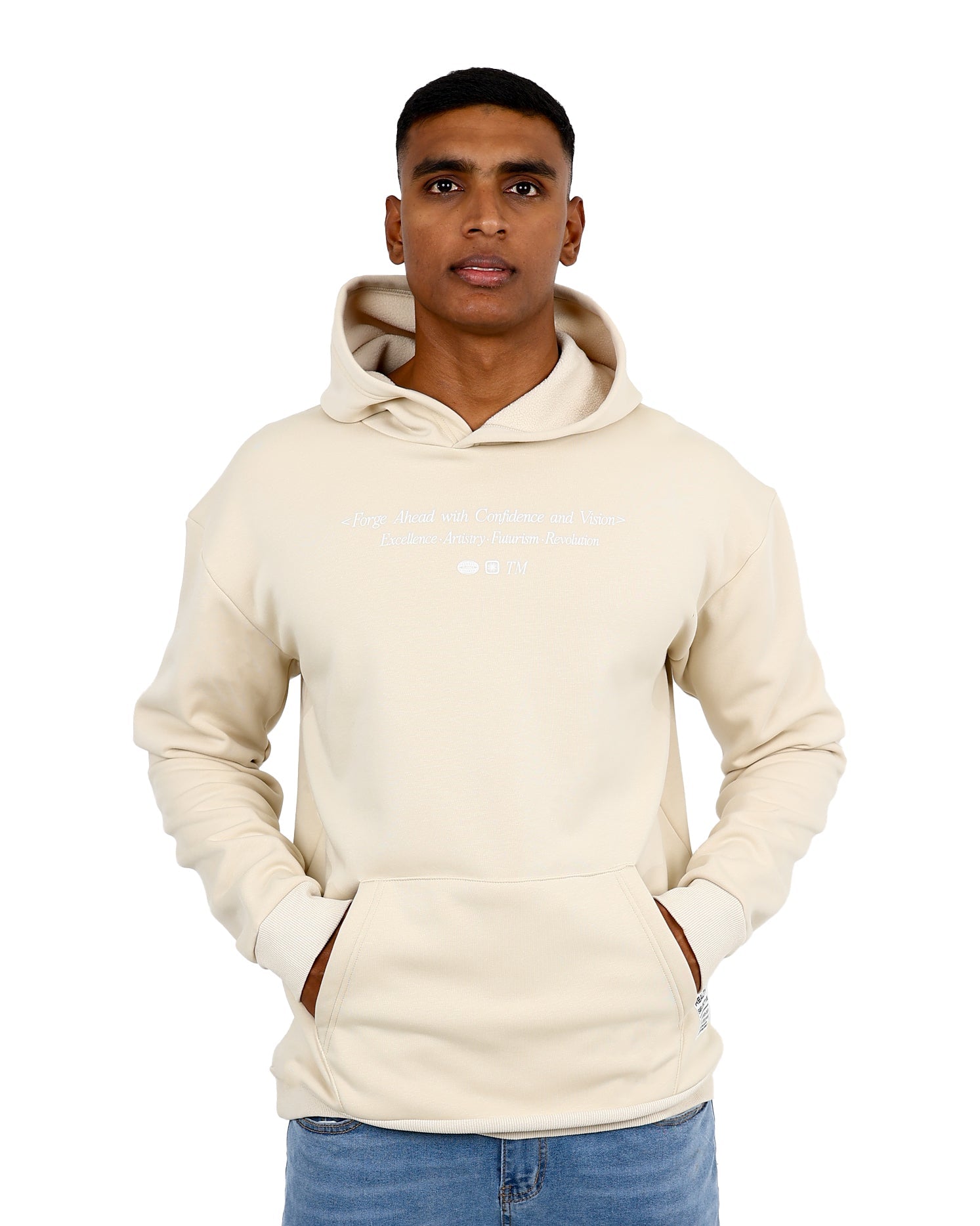Taupe Excellence Typography Hoodie