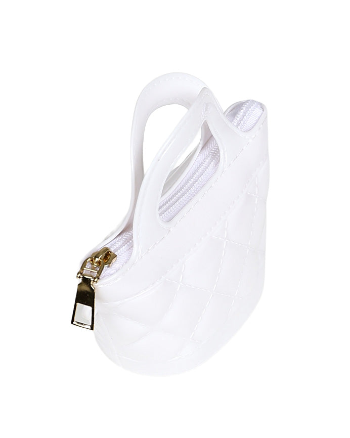White Basket Style Plastic Handbag