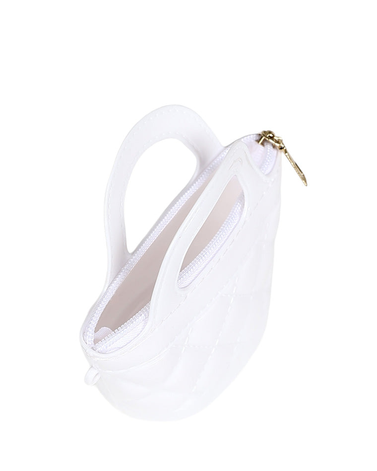 White Basket Style Plastic Handbag
