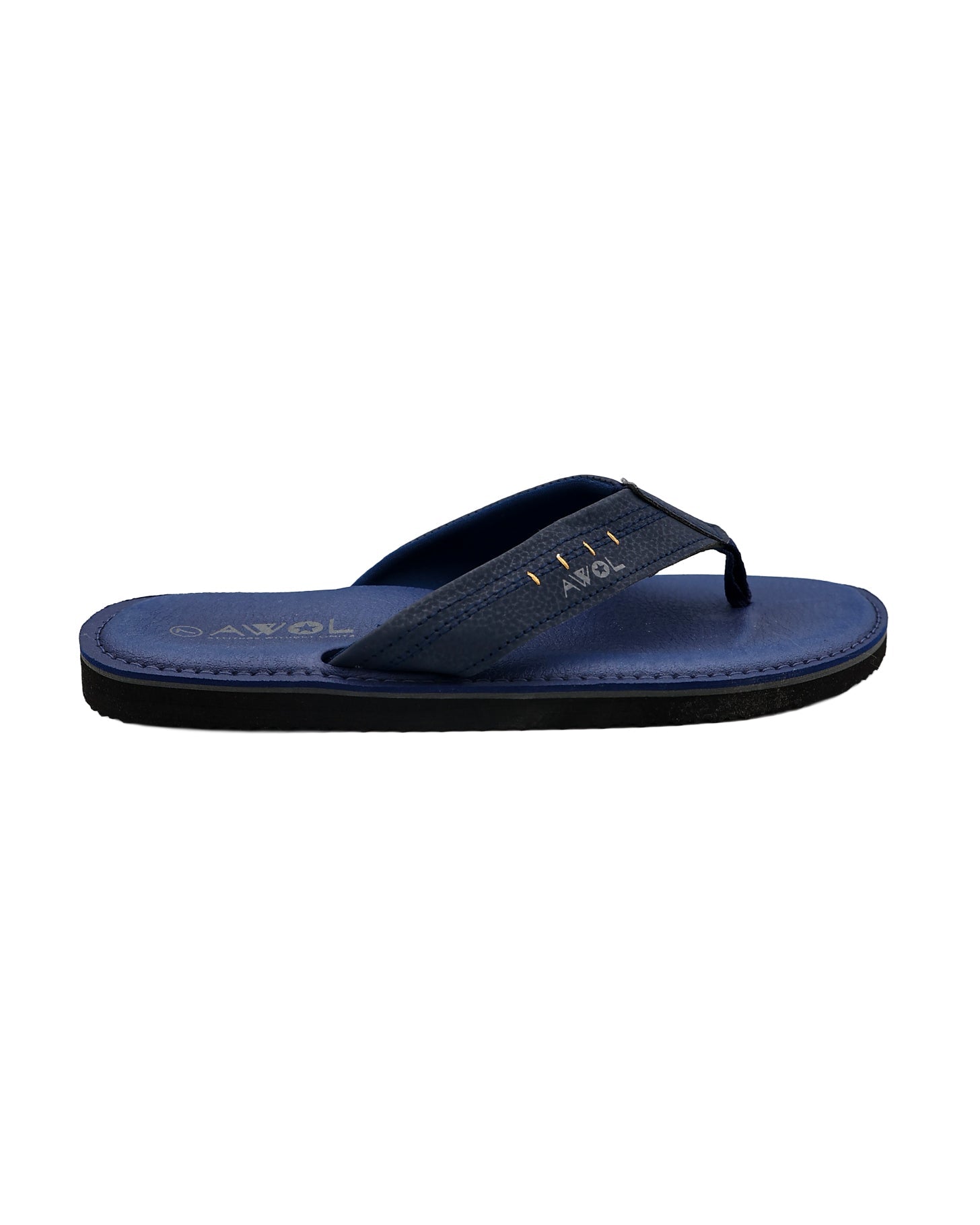 Navy Stitched Comfort Thong Sandal