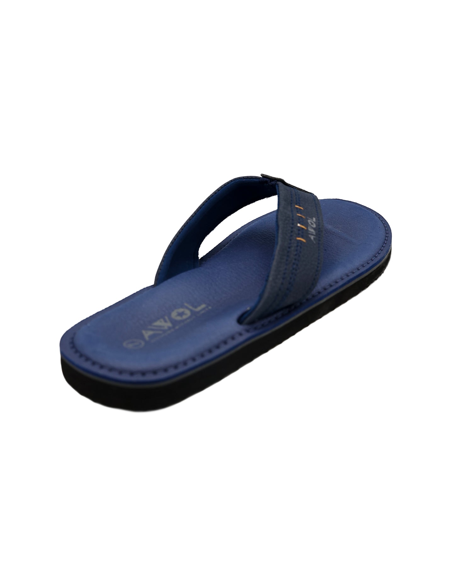 Navy Stitched Comfort Thong Sandal