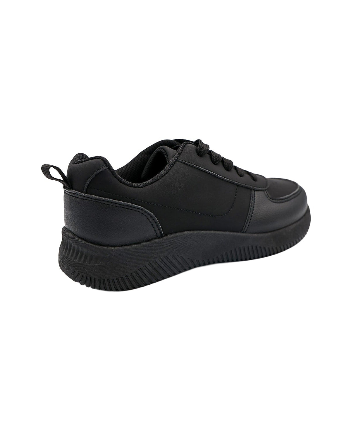 Boys Black Lace Up Sneakers