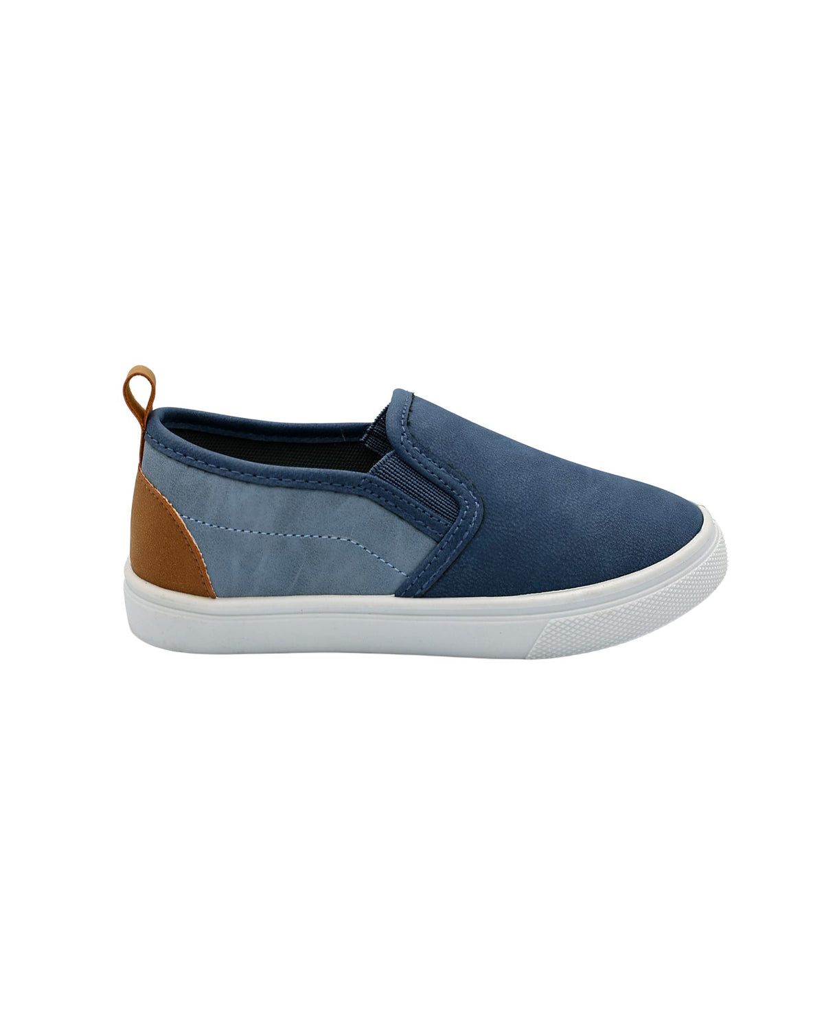 Boys Navy Colour Block Textured Slip On Loafers