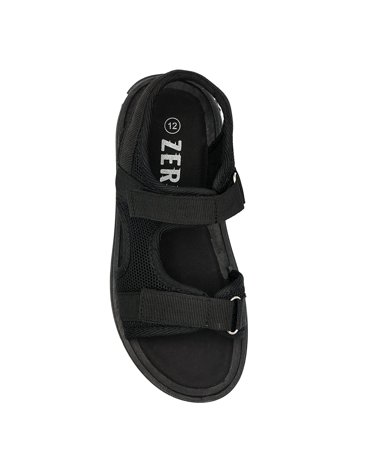 Boys Black Velcro Open Toe Adventure Sandal
