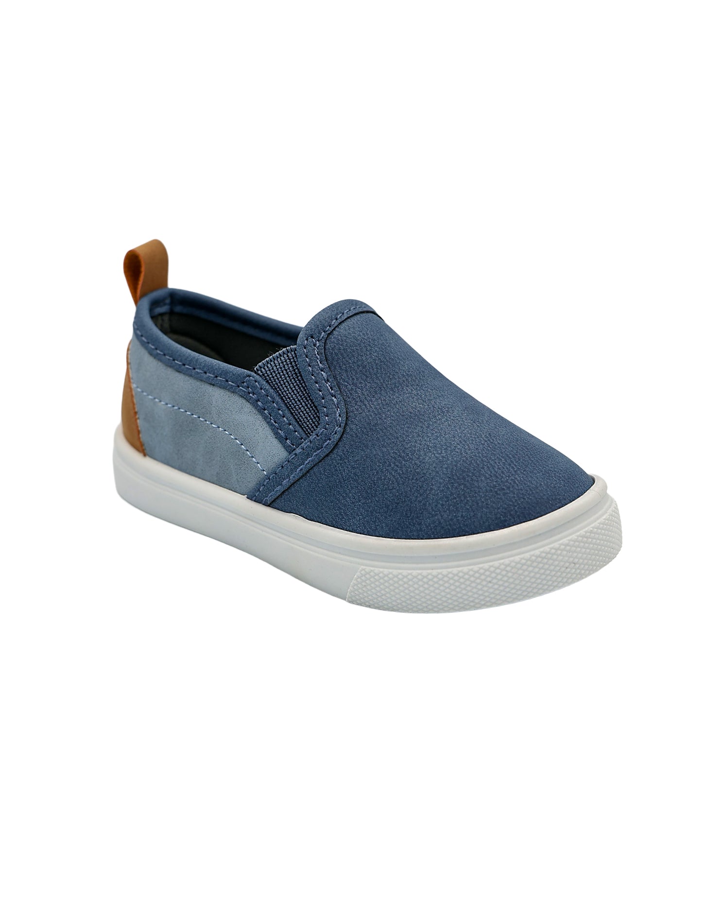 Boys Navy Colour Block Textured Slip On Loafers