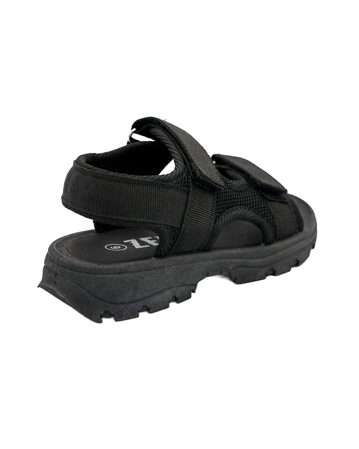 Boys Black Velcro Open Toe Adventure Sandal