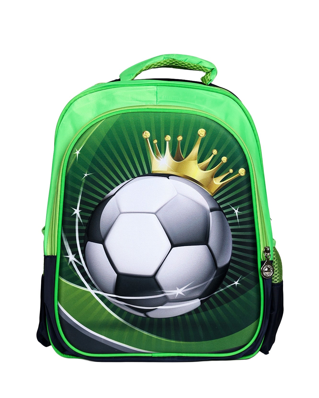 Green 3D Soccer King Backpack