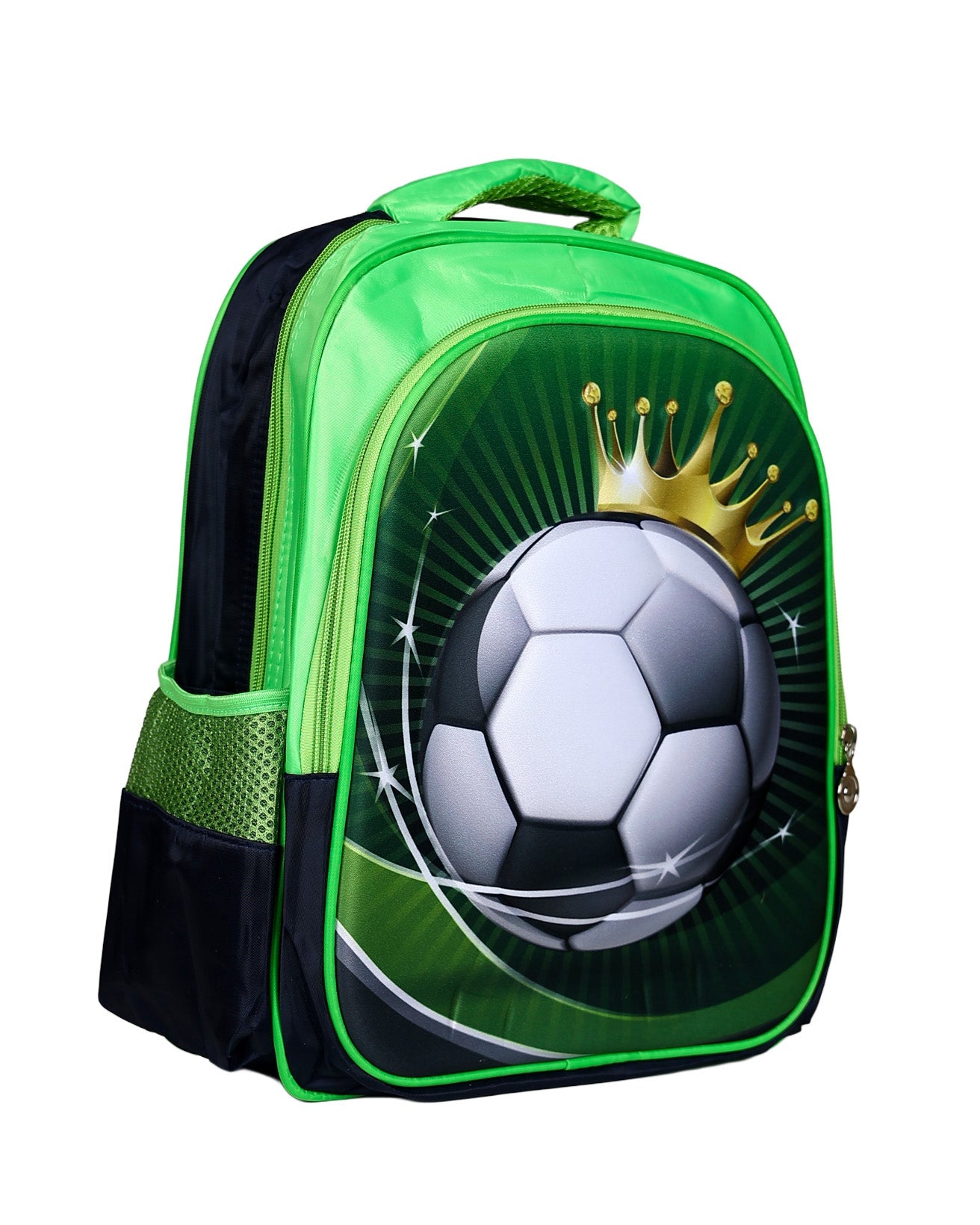 Green 3D Soccer King Backpack