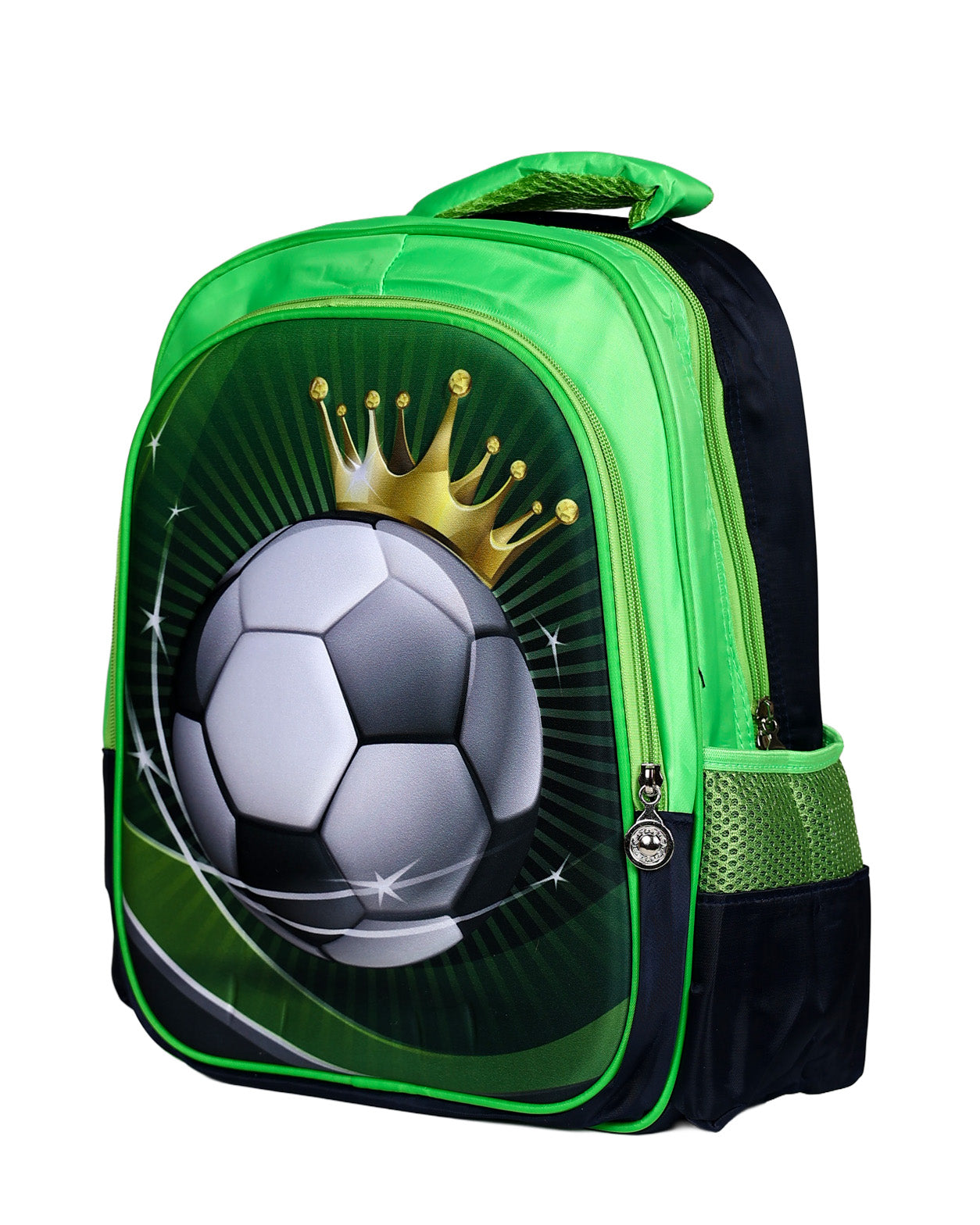 Green 3D Soccer King Backpack
