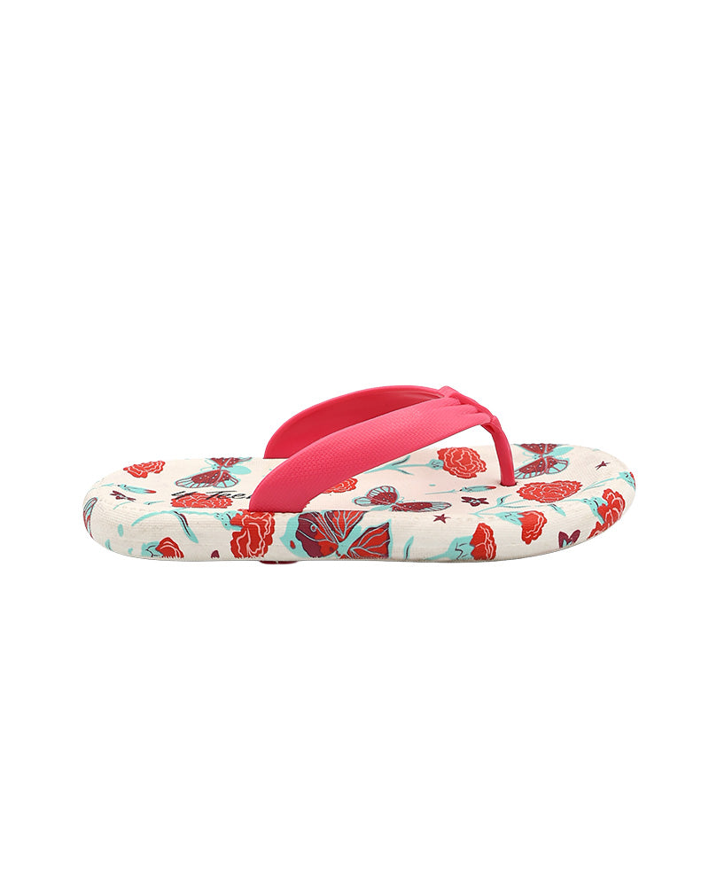 Girls Chunky Floral Print Flip Flop