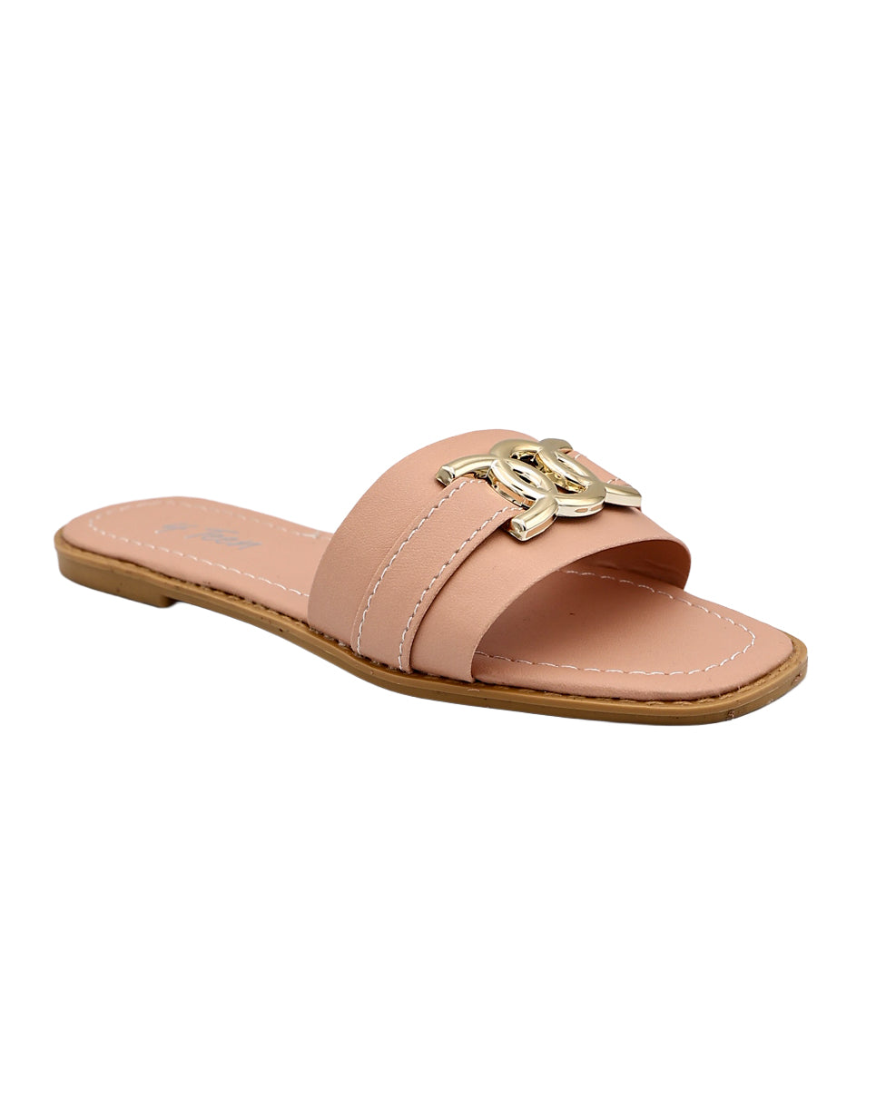 Girls Overlay Trim Detail Mule