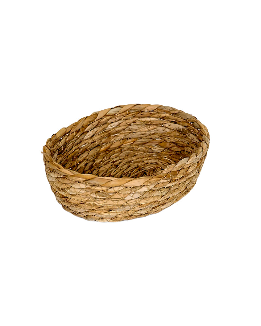 Medium Oval Woven Bulrush Basket