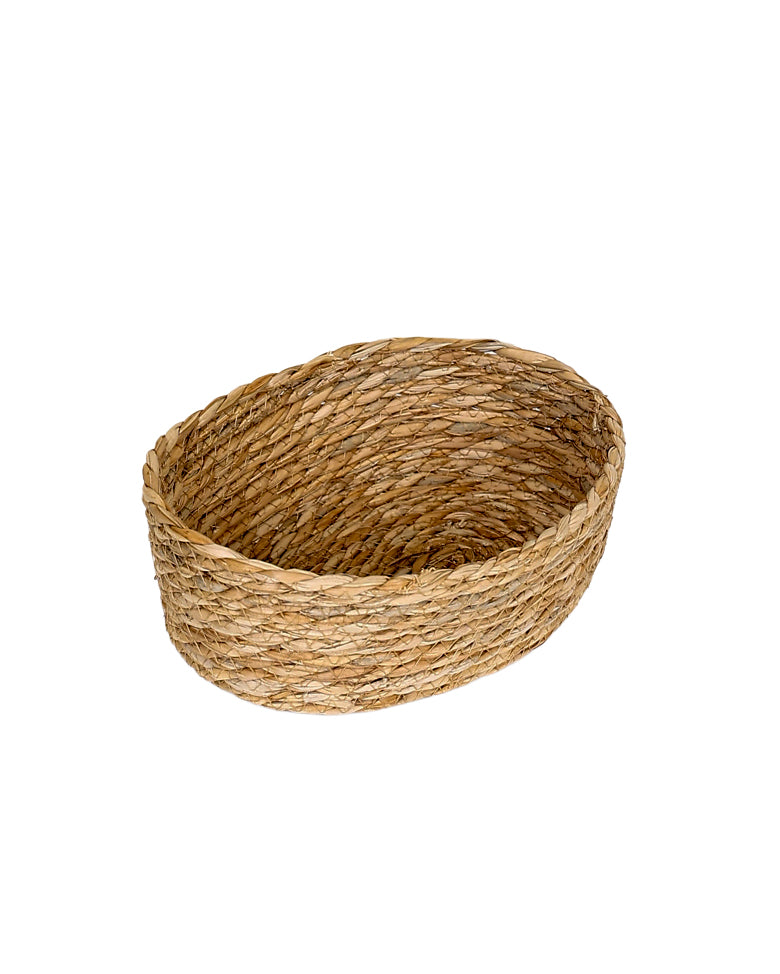 Large Oval Woven Bulrush Basket