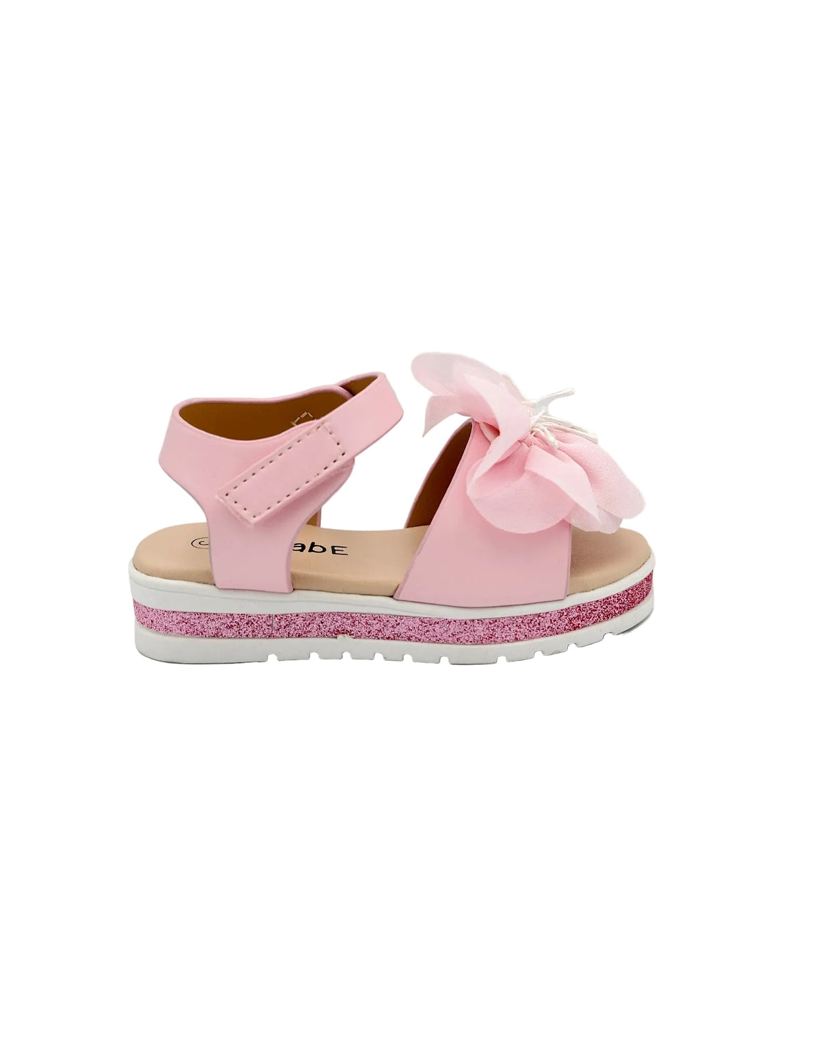 Girls Flower Detail Cleated Glitter Sandal