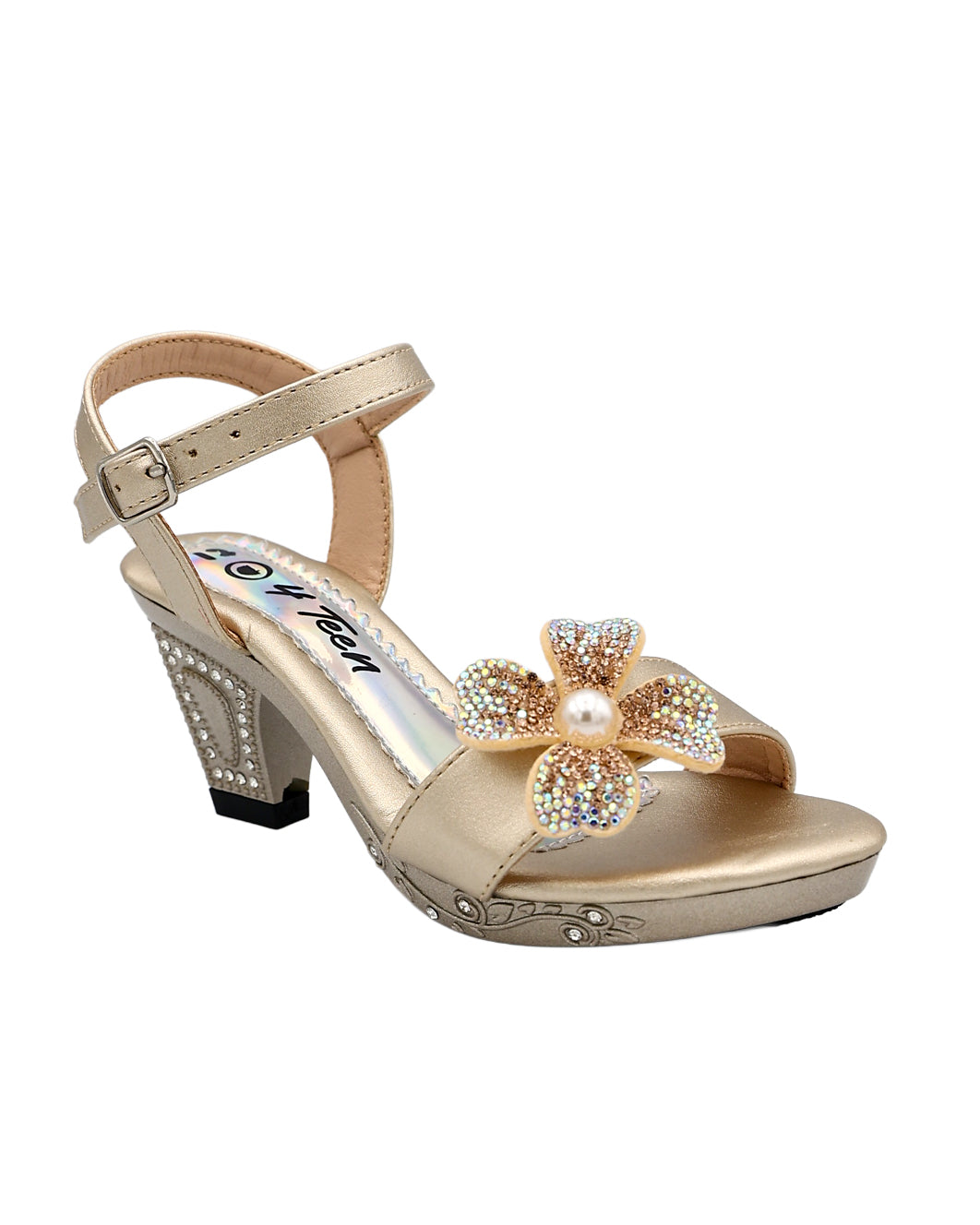 PEARL FLOWER BAND JEWELLED HEEL