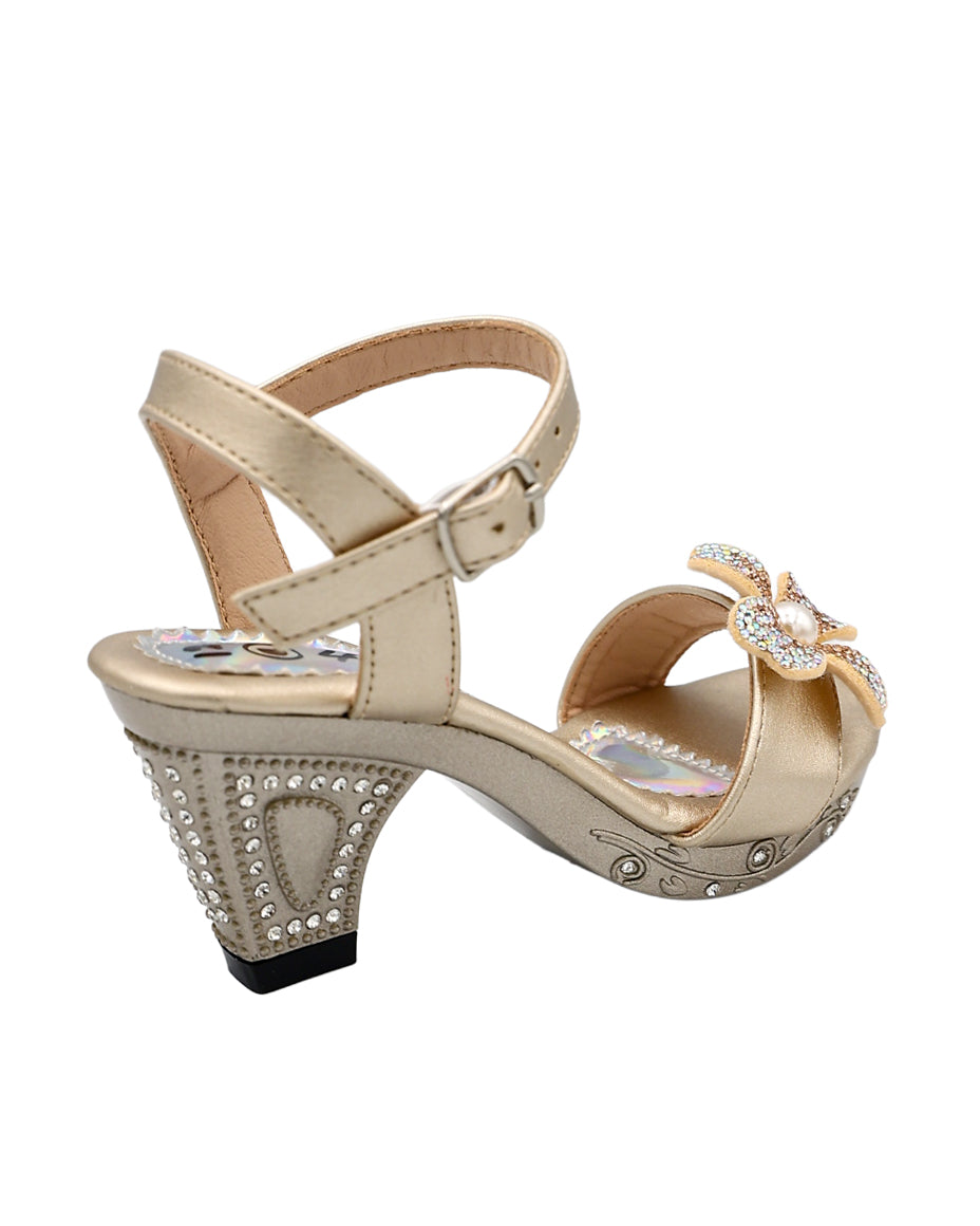 PEARL FLOWER BAND JEWELLED HEEL
