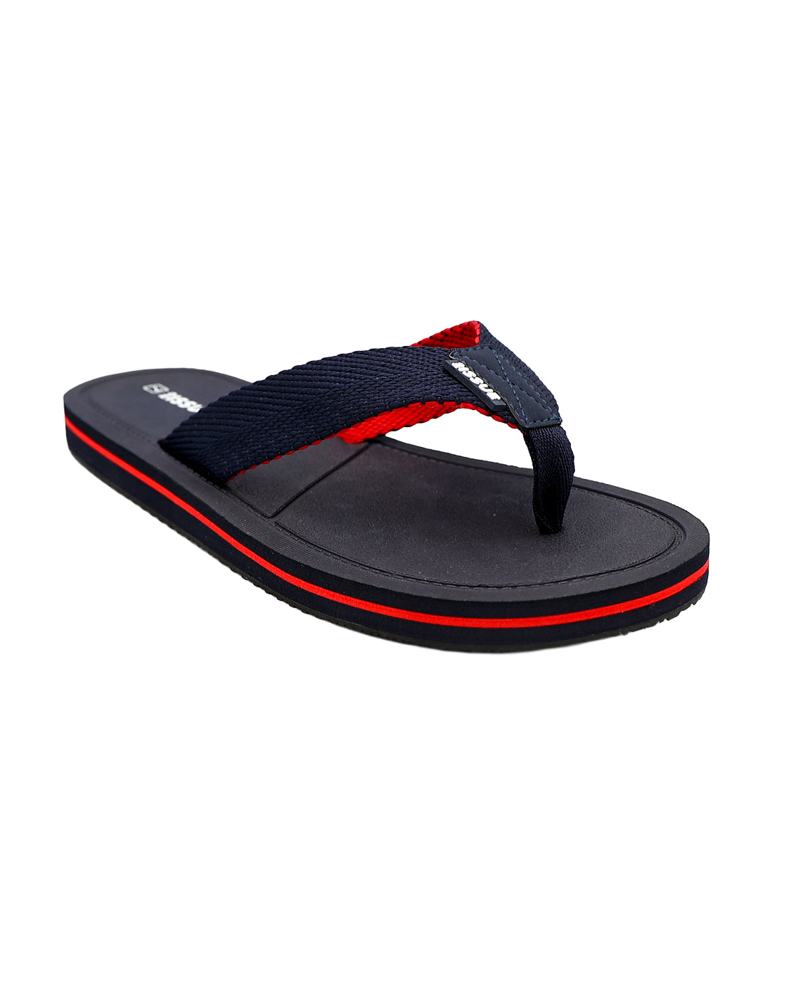 Navy Webbed Thong Sandal