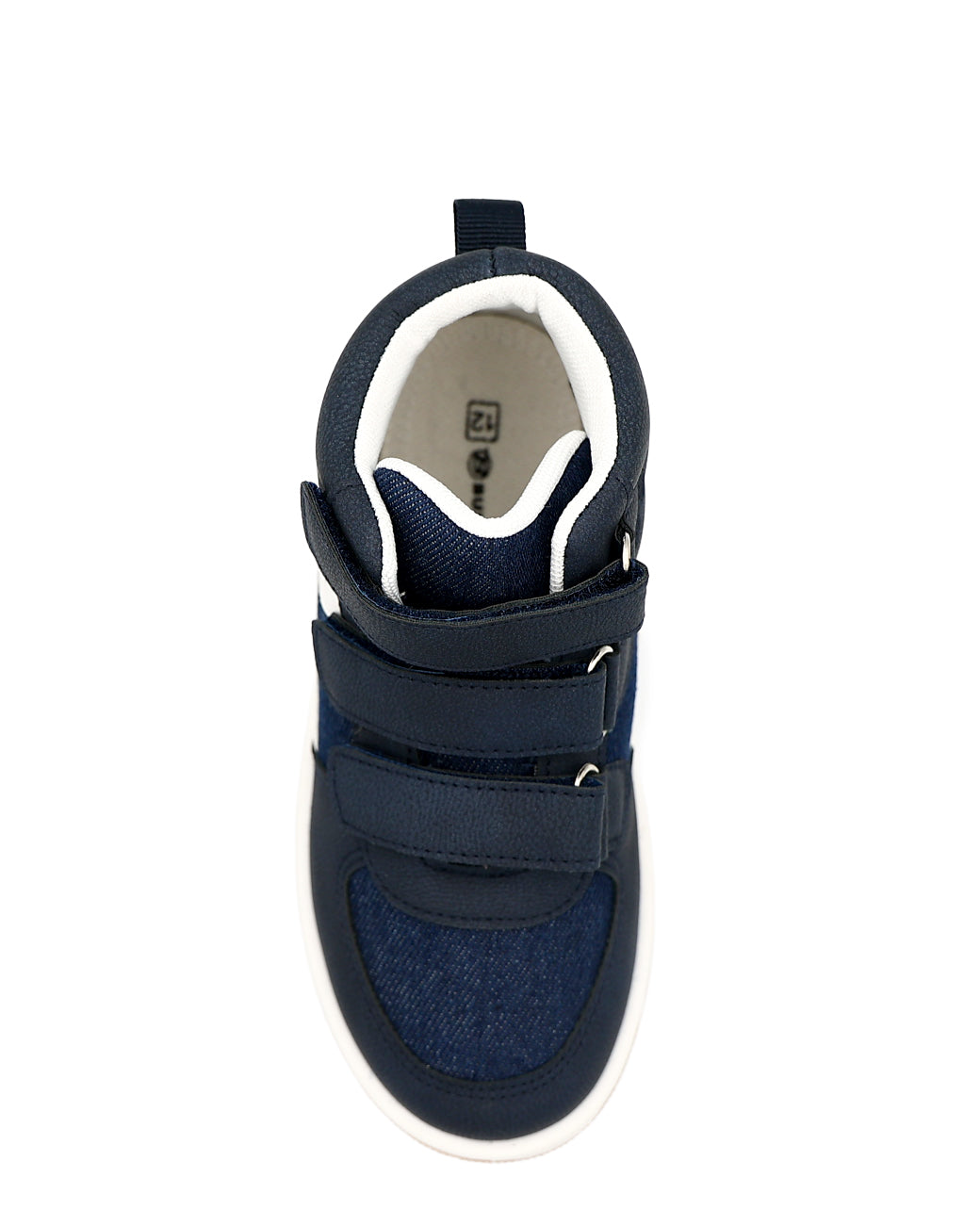 Boys Navy Velcro Fastening Hi Top Sneakers