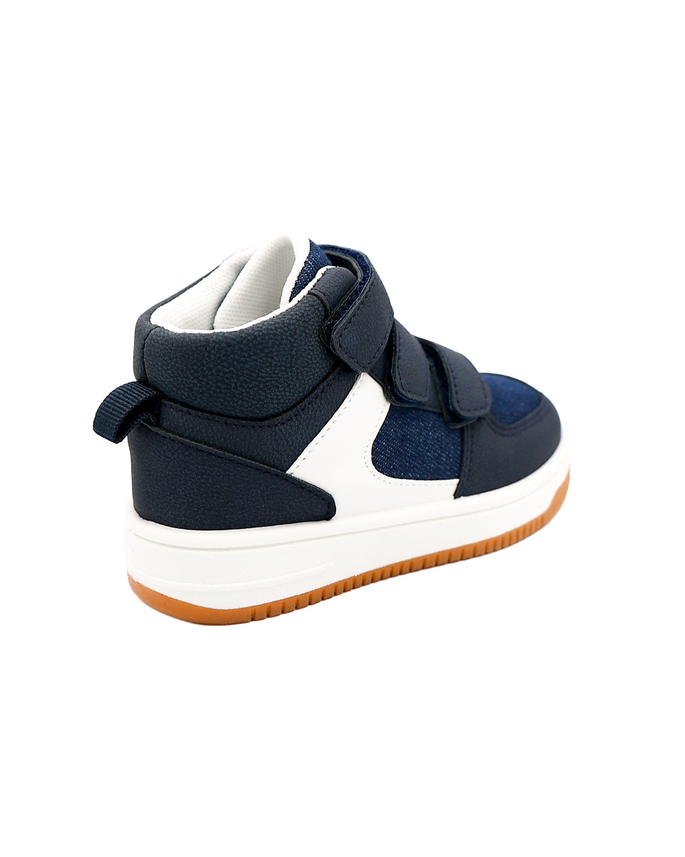 Boys Navy Velcro Fastening High Top Sneaker