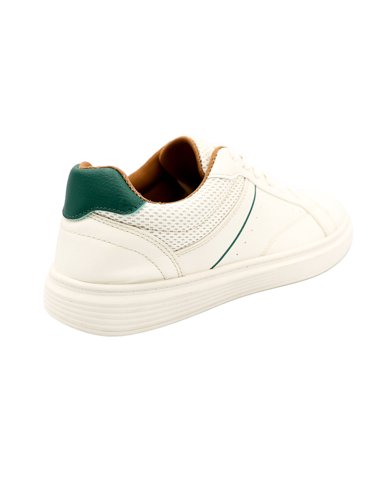 White Lace Up Pebble Sneaker