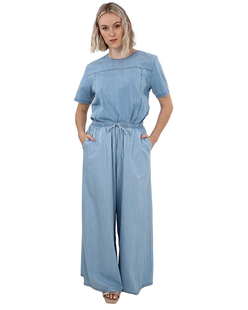 Denim Co-Ord Wide Leg Pants
