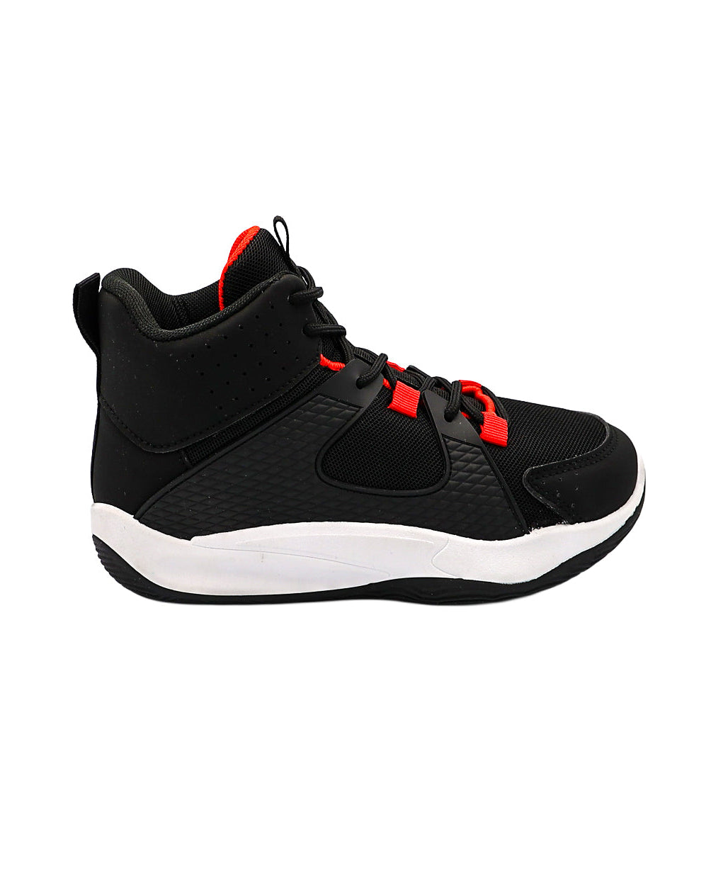 Boys Black & Red Hi-Top Sneaker